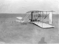 Wilbur Wright Damaged Aircraft