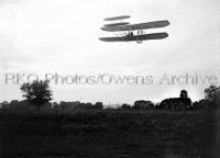 Orville Wright flying over Huffman Prairie, Ohio