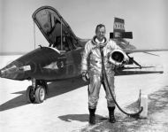 NASA X-15 test pilot Bill Dana after flight
