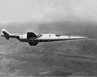 X-3 Stiletto after supersonic test run