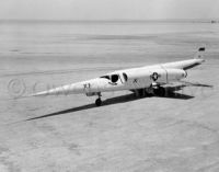 X-3 Stiletto on lakebed, Edwards Air Force Base