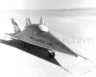 X-24B sits on lakebed, Edwards AFB 