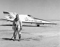 Test pilot William Dana with X-24B after flight 