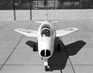 Bell X-5 with wings in high speed position 