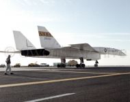 XB-70 on ramp at Edwards AFB prior to test flight