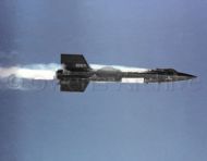 North American X-15 during high speed flight