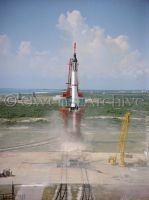 Launch of Freedom 7, the first American manned suborbital space flight