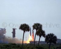 Mercury Atlas 9 takes off from Launch Pad 14 with astronaut Gordon Cooper
