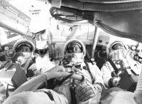 Astronauts training for the first manned Apollo 1 mission