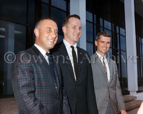 Apollo 204 crew pose for an informal portrait, March 21, 1966