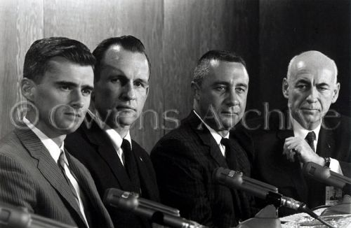 Press conference for the first manned Apollo mission, Apollo 1