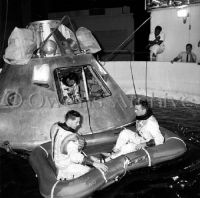 Apollo 204 backup crew during water egress