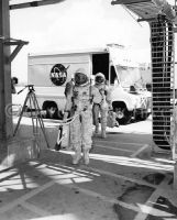 Apollo 1 crew arrives at launch Complex 34 for test at KSC