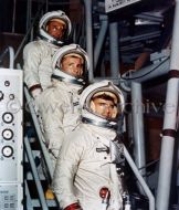 Crew for Apollo 204 pose during training and checkout activity