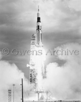 Launch of SA-7 rocket carrying Apollo boilerplate spacecraft BP-15