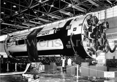 First Chrysler-built S-I booster for Apollo program
