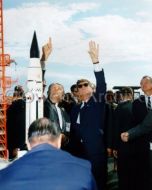Dr. Werner von Braun with President Kennedy at Cape Canaveral