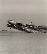 Boeing XB-47 takes off with JATO assistance
