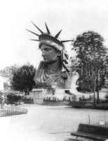 Statue of Liberty Head in Paris Park 1883