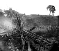 Destroyed railroad bridge, North Anna River