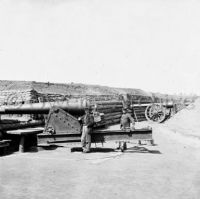 Heavy gun battery at Fort Brady