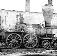 Damaged locomotives at Richmond
