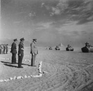 Churchill inspecting the 4th Hussars in Egypt. November 1943