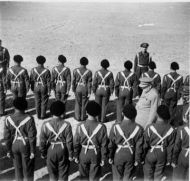 Churchill inspecting the 4th Hussars Regiment in Egypt