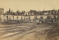 Railroad yard in ruins, Richmond