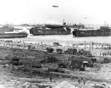 Ships and Landing Crafts on Omaha Beach 
