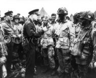 General Dwight D. Eisenhower with soldiers from Company E, 502d on 