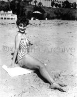 Debra Paget at the beach