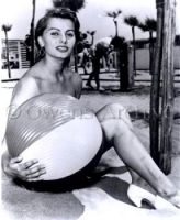 Sophia Loren at the beach