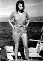 Sophia Loren wearing wet see thru shirt