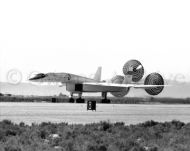 XB-70 Valkyrie employing drag chutes to slow down