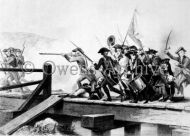 The Struggle at Concord Bridge. April 1775