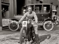 Fred Fretwell on 1922 Harley-Davidson Motorcycle