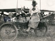 Della Crewe on 1914 Harley-Davidson Twin Cylinder Engine