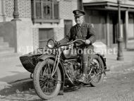 New York State Trooper on Indian Motorcycle 1920