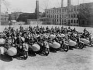 Montreal Police Officers on Harley Davidson 1937