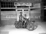 Colored Military Police Riding Harley Davidson 1944