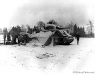 Sherman Tank Crew Opening Christmas Packages