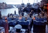 LCT's and LST's with Equipment at British Port