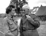 Red Cross Nurse with US 1st Army Chaplain 