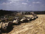 M4 Sherman Tanks in line