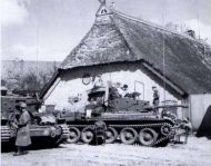 Cromwell Tanks with 22nd Armored Brigade at TAC HQ