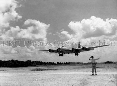 B-29 with 40th BG, lands at Tinian