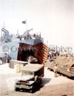 Tanks and Trucks are Loaded on LST D-Day