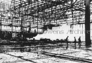 US Navy aircraft hangar destroyed