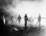 Crewmen battle fires on USS Yorktown 